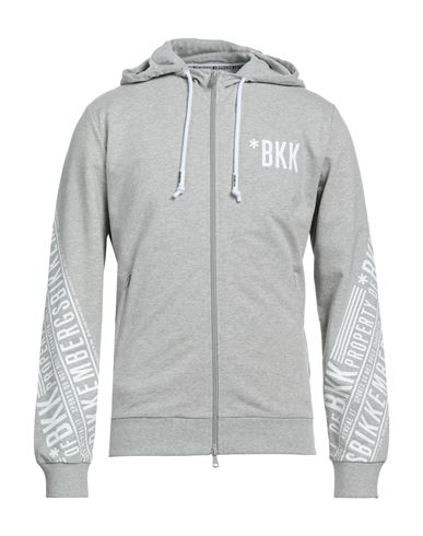 Bikkembergs Man Sweatshirt Light grey Size S Cotton, Elastane