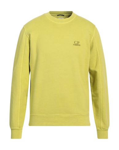 C. p. Company Man Sweatshirt Acid green Size XXL Cotton