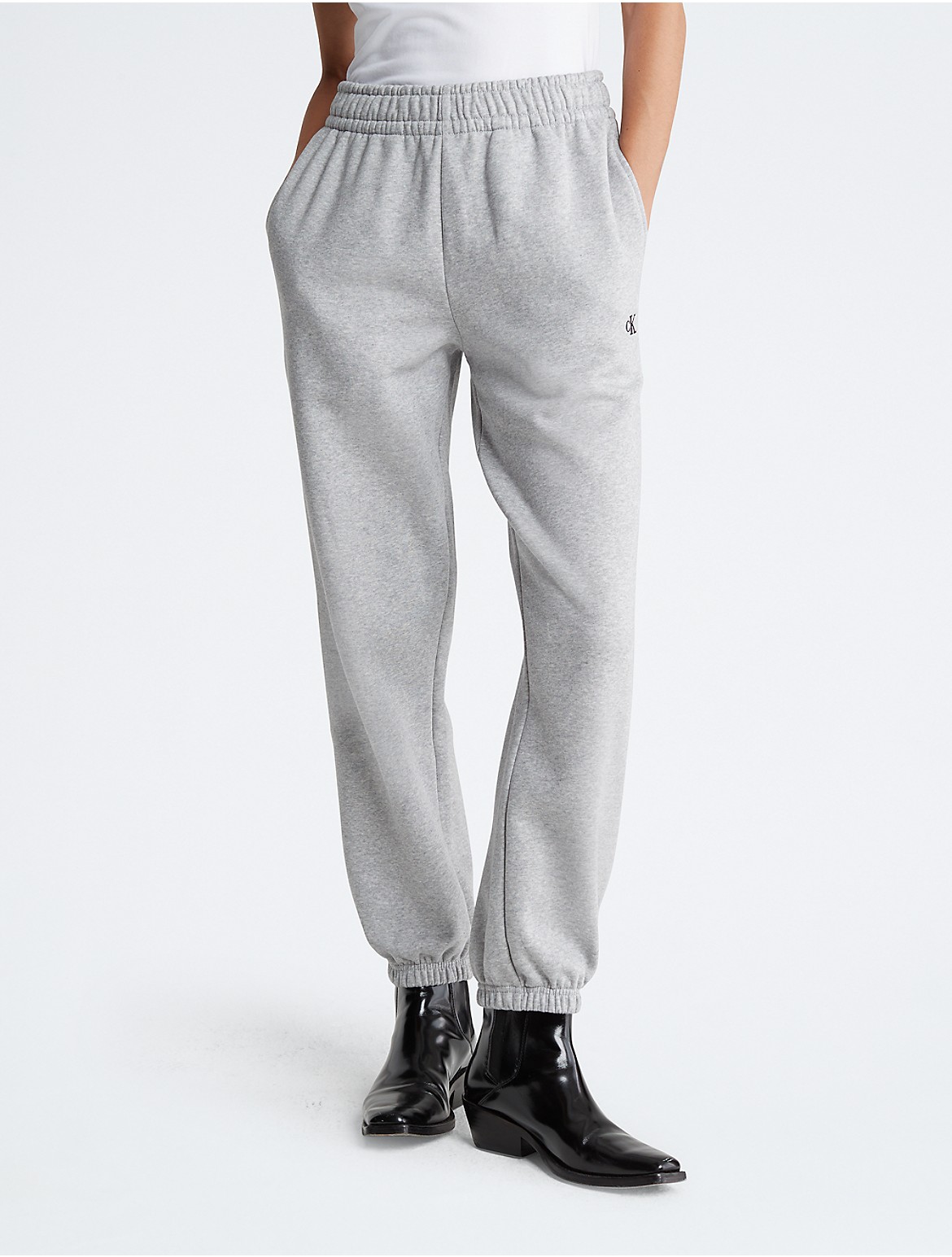 Calvin Klein Women's Archive Logo Fleece Joggers - Grey - XS