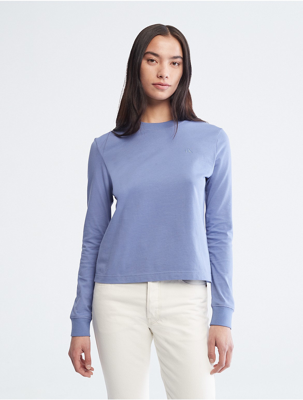 Calvin Klein Women's Archive Logo Long Sleeve T-Shirt - Blue - M