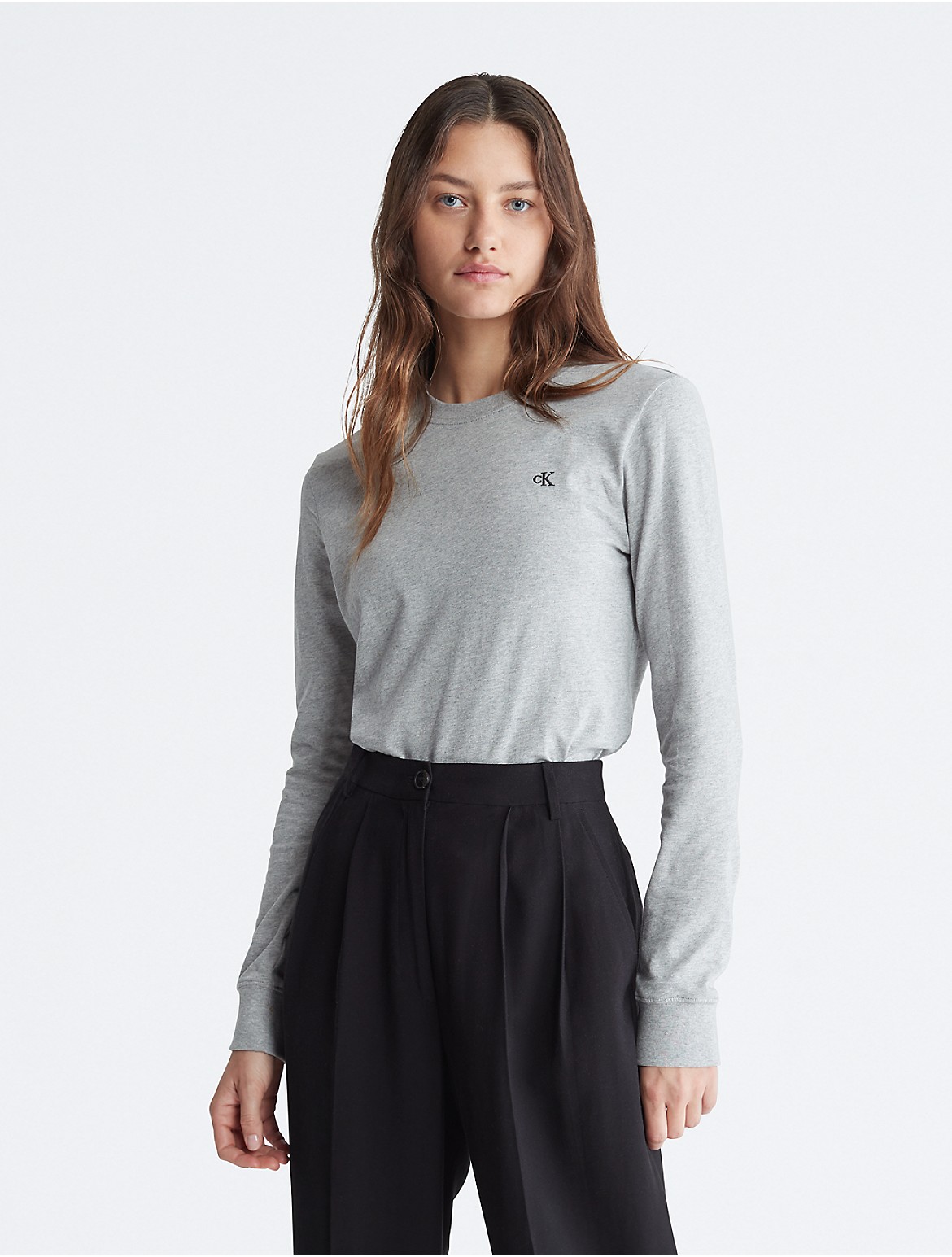 Calvin Klein Women's Archive Logo Long Sleeve T-Shirt - Grey - XS