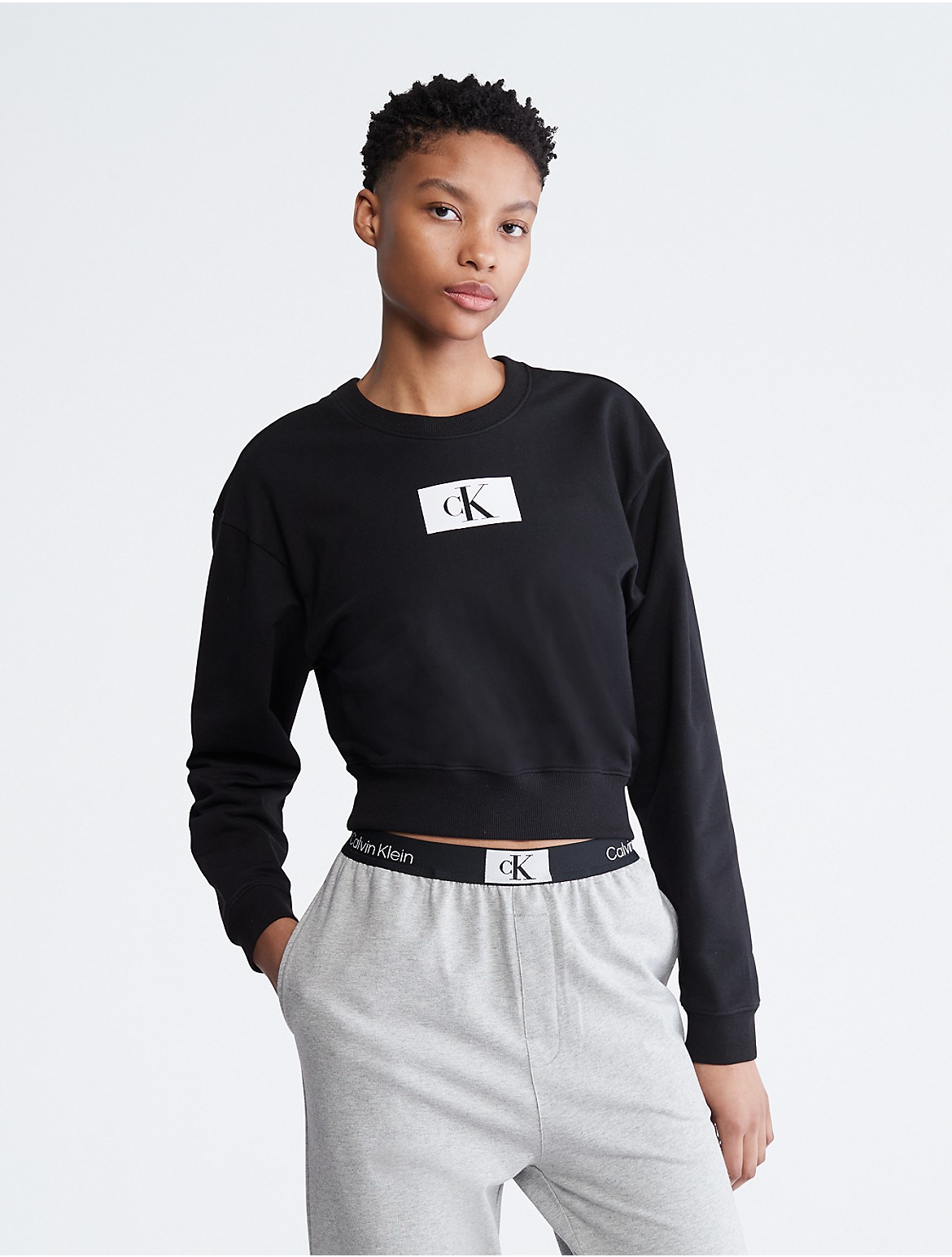 Calvin Klein Women's Calvin Klein 1996 Lounge Sweatshirt - Black - S