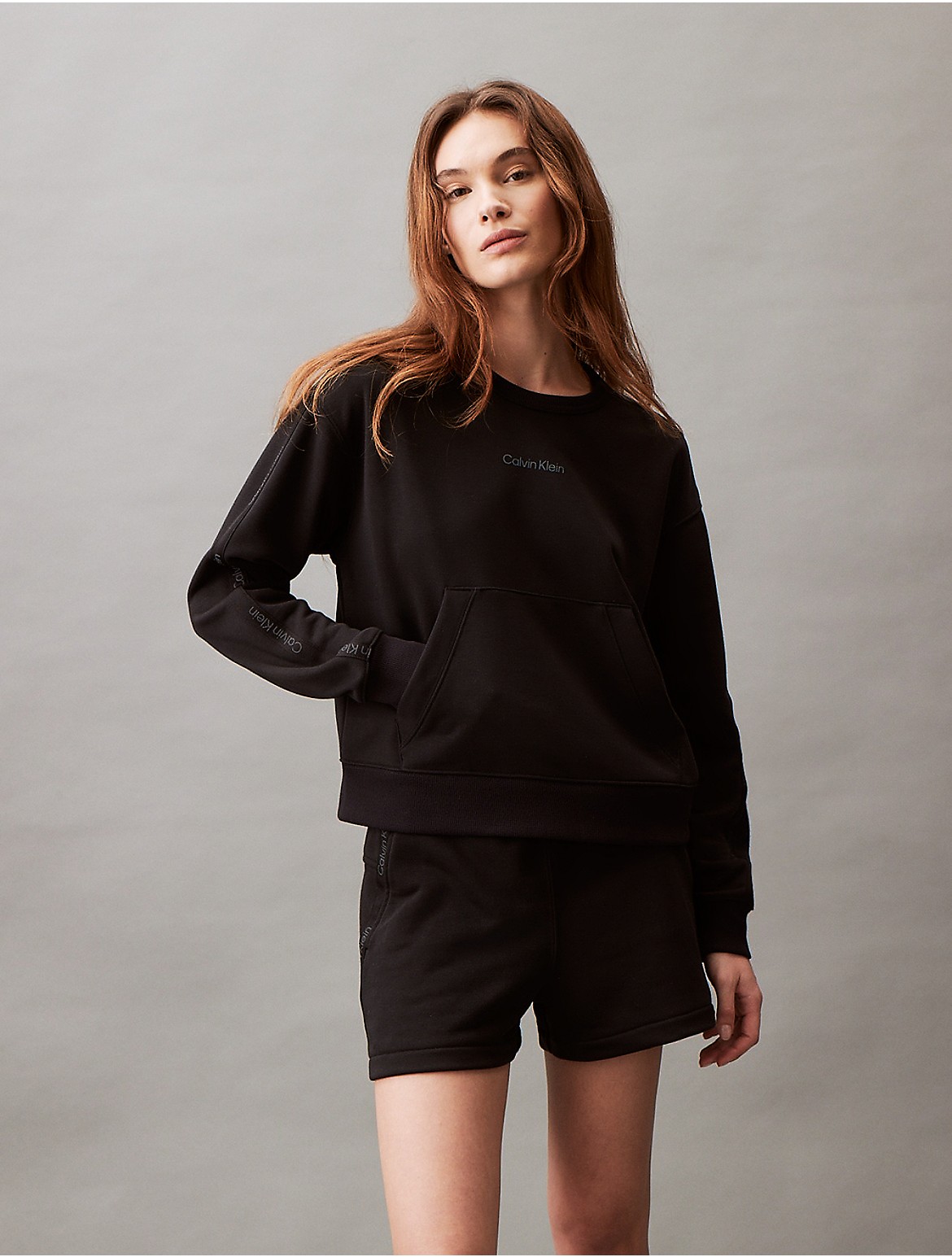 Calvin Klein Women's Logo Tape Knit Shorts - Black - XS