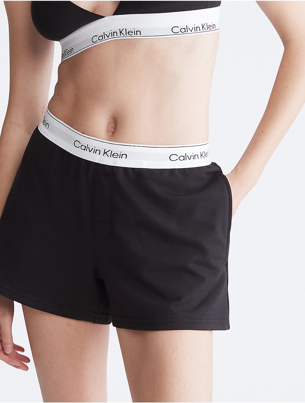 Calvin Klein Women's Modern Cotton Lounge Sleep Shorts - Black - S