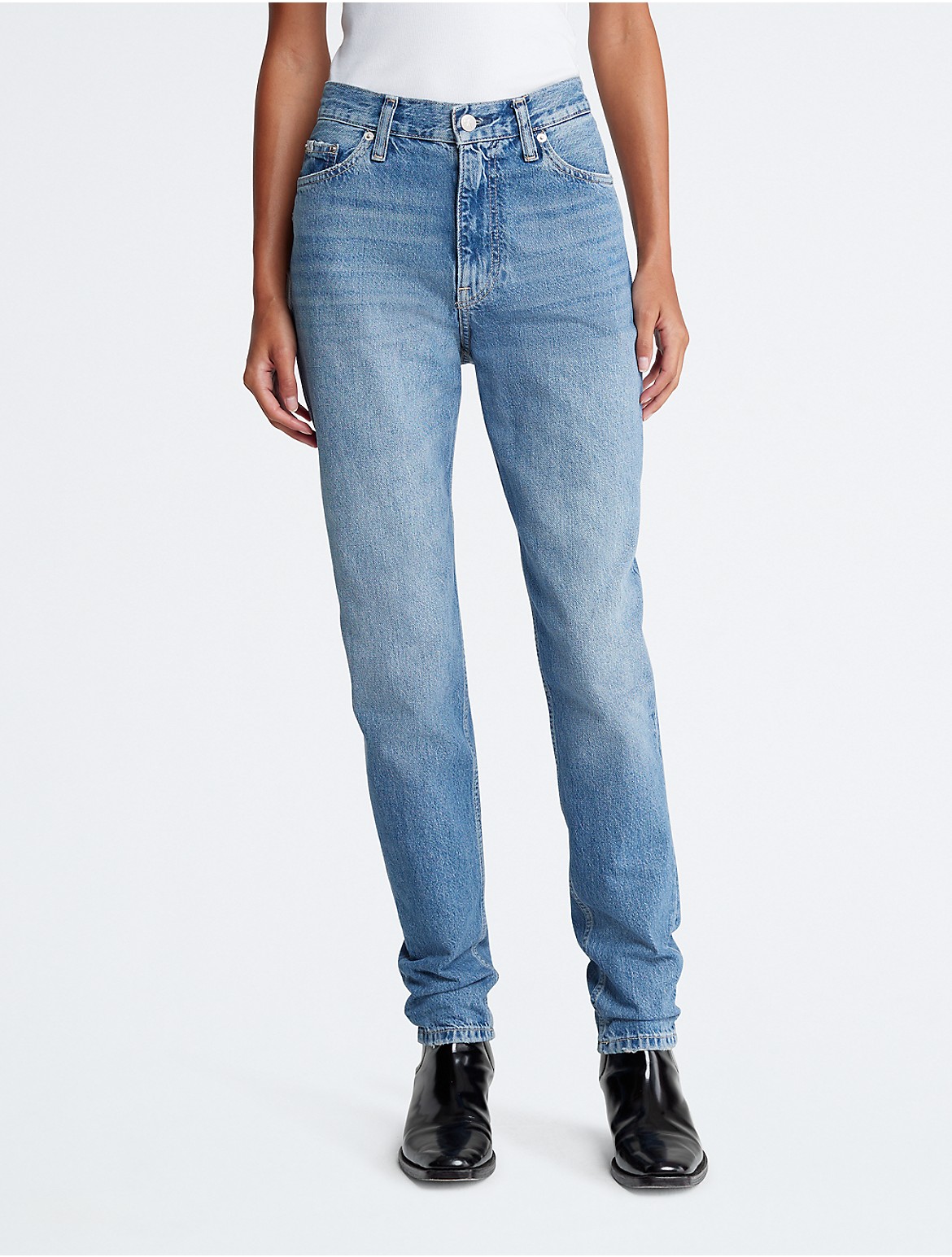 Calvin Klein Women's Mom Fit Jeans - Blue - 25