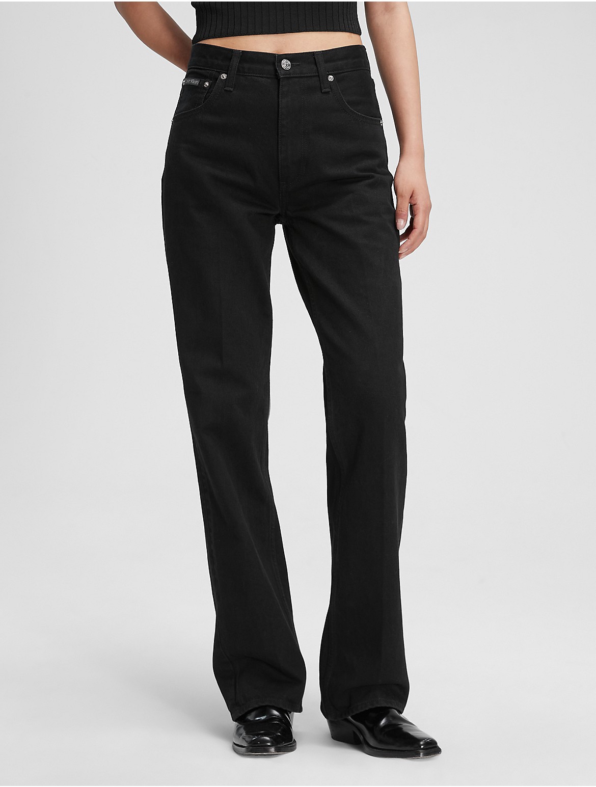 Calvin Klein Women's Original Bootcut Fit Jeans - Black - 24