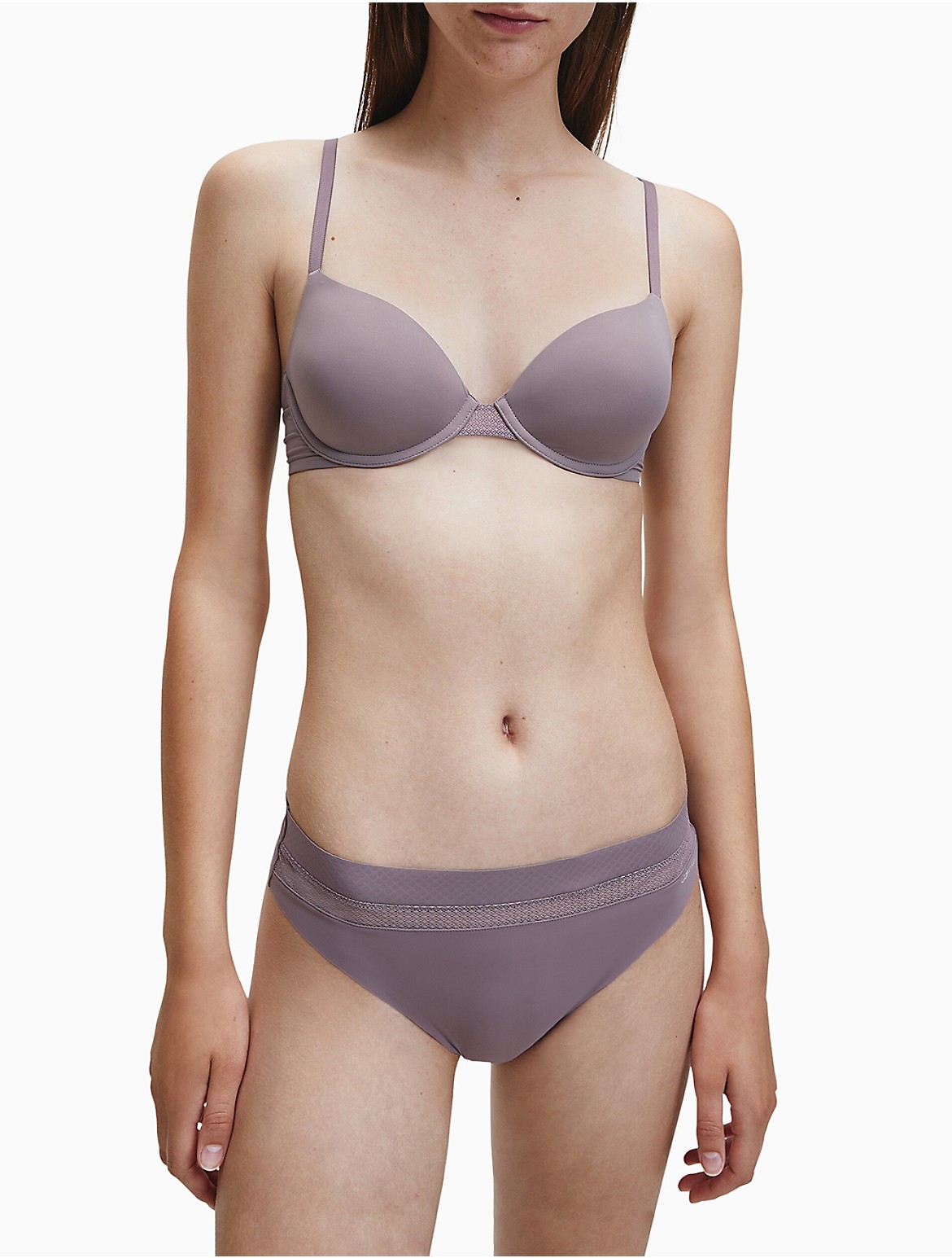 Calvin Klein Women's Perfectly Fit Flex Lightly Lined Demi Bra - Purple - 32DDD