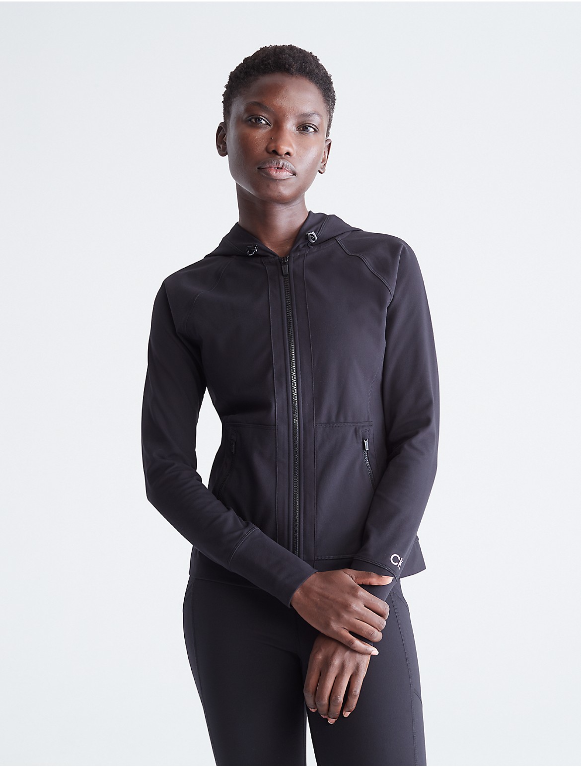 Calvin Klein Women's Performance Embrace Raglan Sleeve Jacket - Black - L
