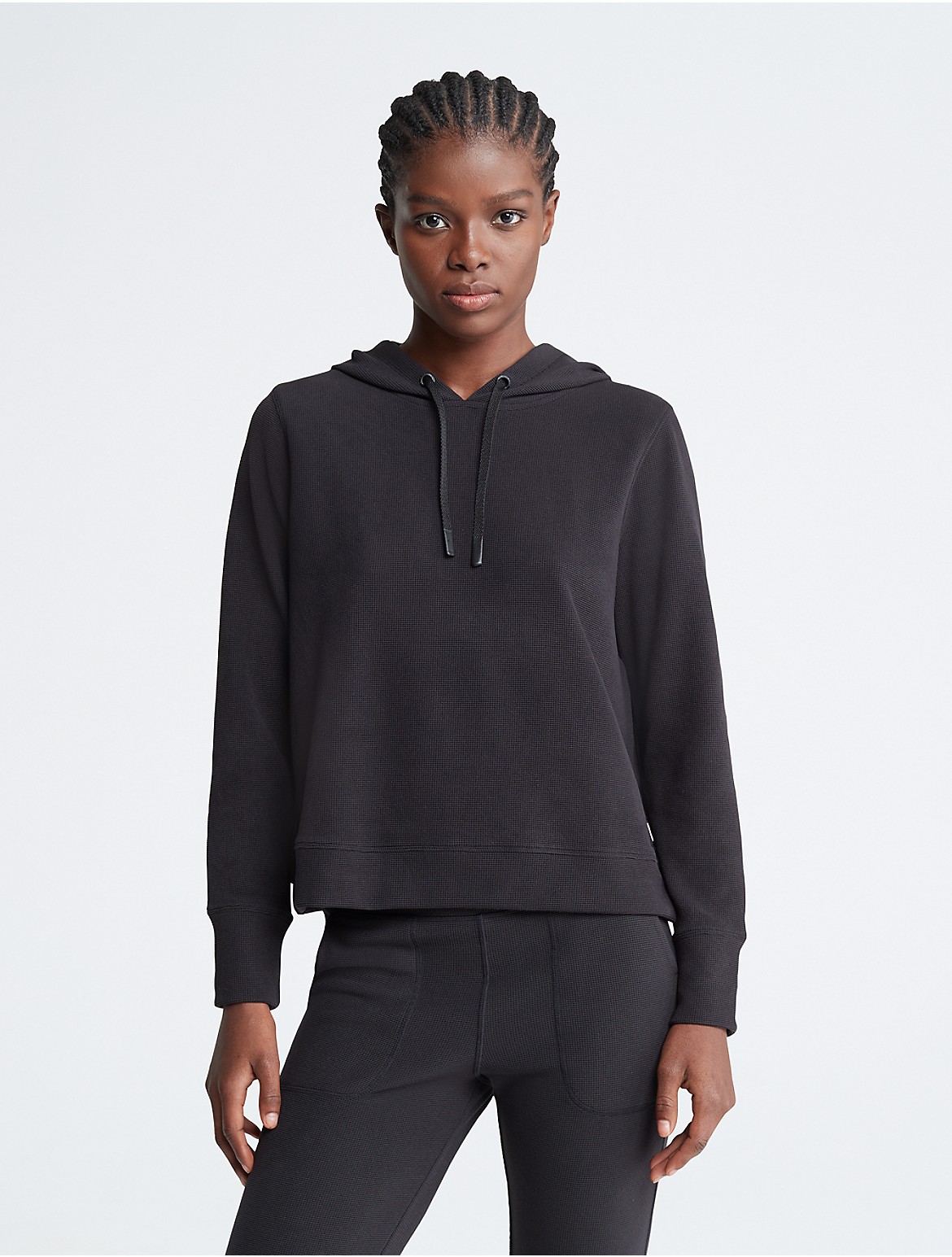 Calvin Klein Women's Performance Long Sleeve Hoodie - Black - L