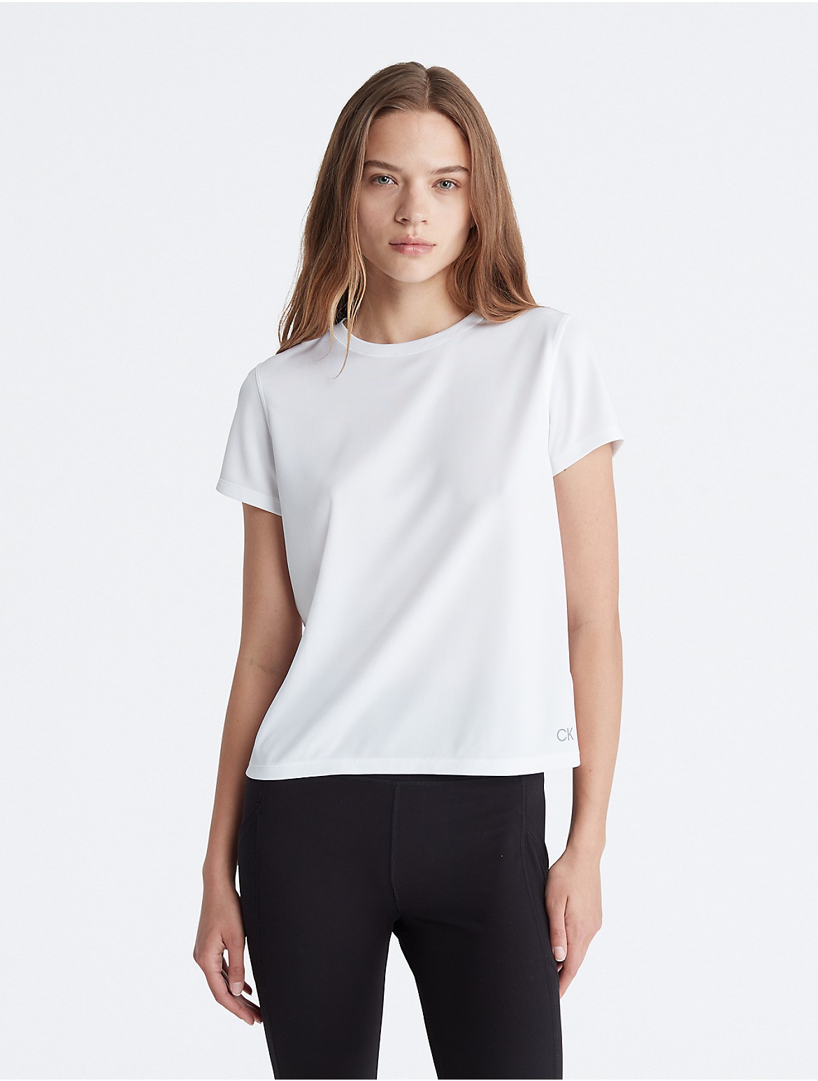 Calvin Klein Women's Performance Tech Pique T-Shirt - White - L
