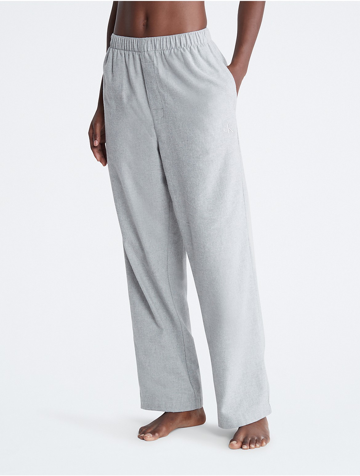 Calvin Klein Women's Pure Flannel Sleep Pants - Grey - S