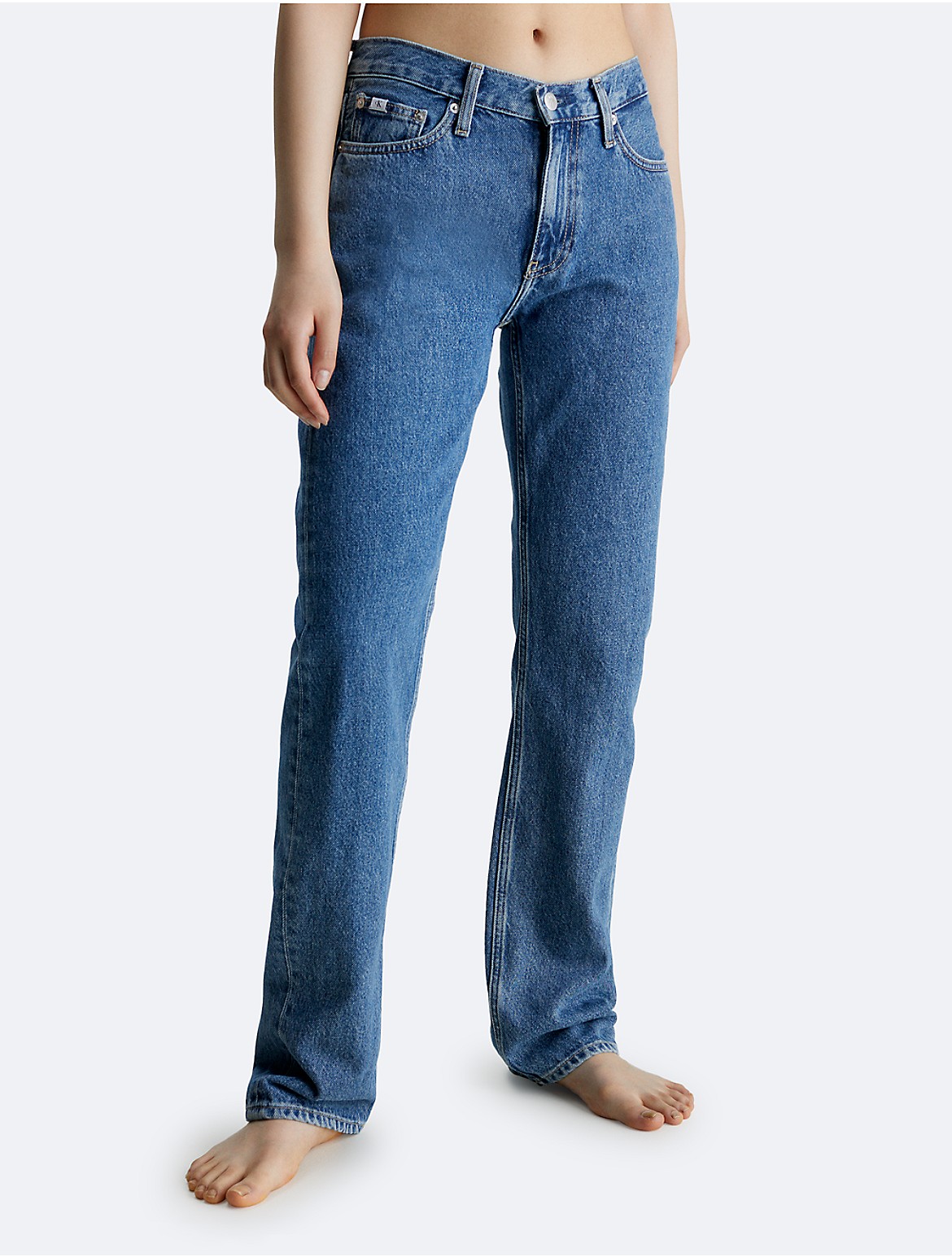 Calvin Klein Women's Straight Fit Jeans - Blue - 24
