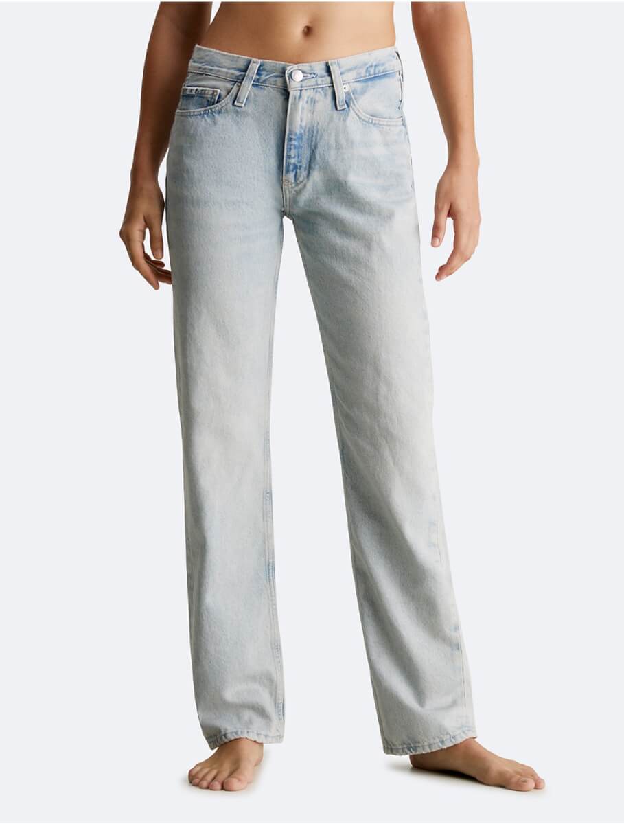 Calvin Klein Women's Straight Fit Jeans - Blue - 25
