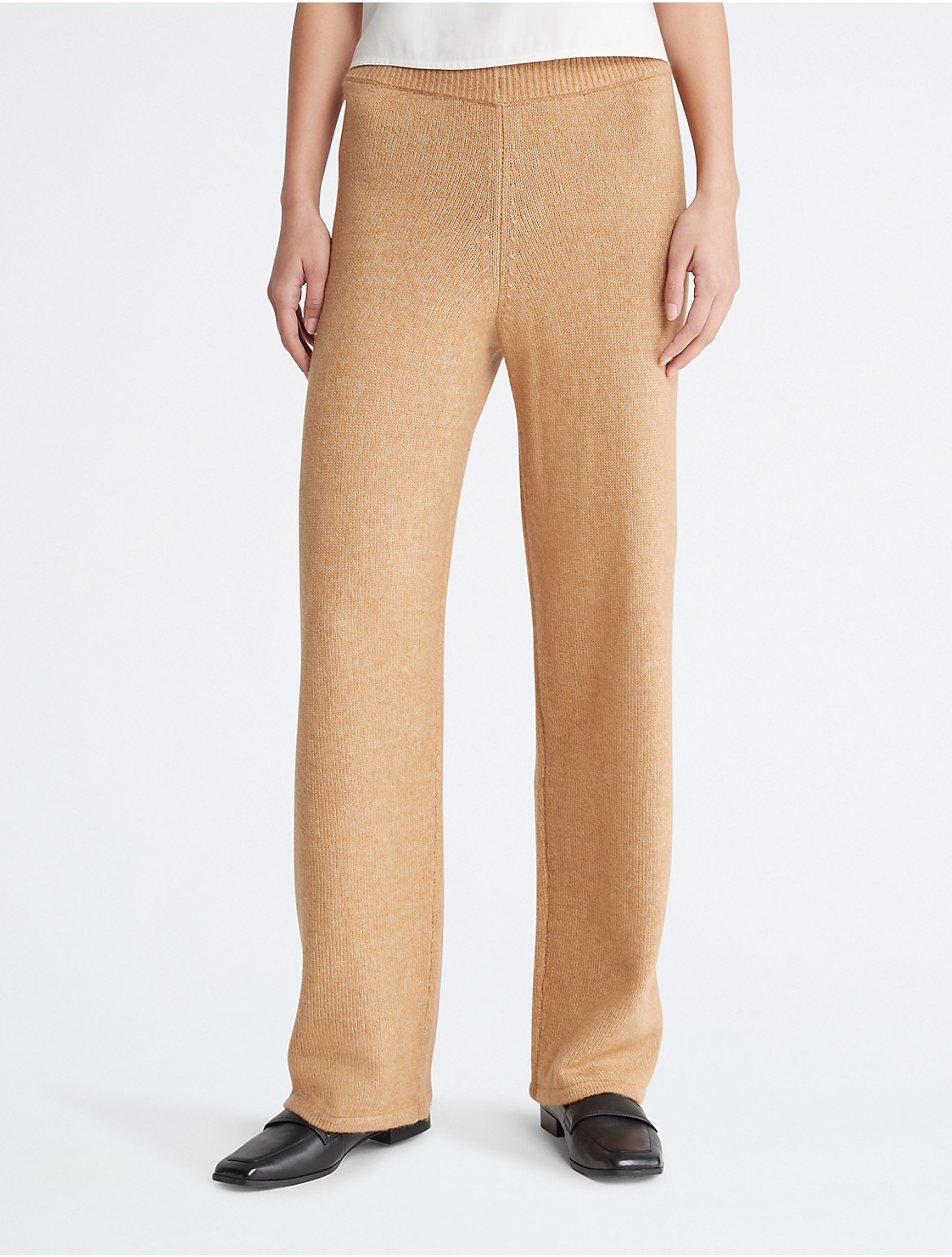 Calvin Klein Women's Sweater Pants - Brown - XS