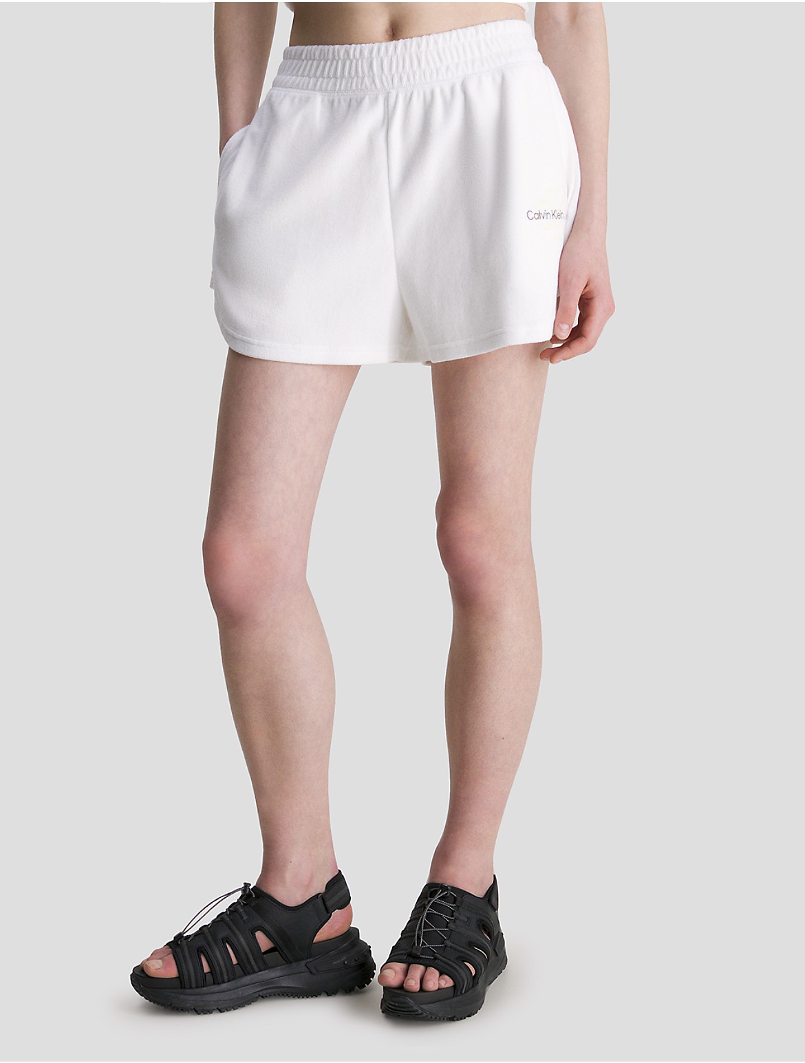 Calvin Klein Women's Terry Shorts - White - XS