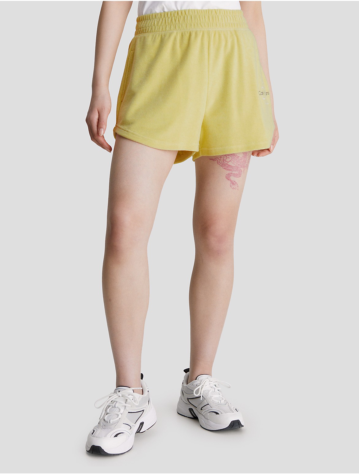 Calvin Klein Women's Terry Shorts - Yellow - XS