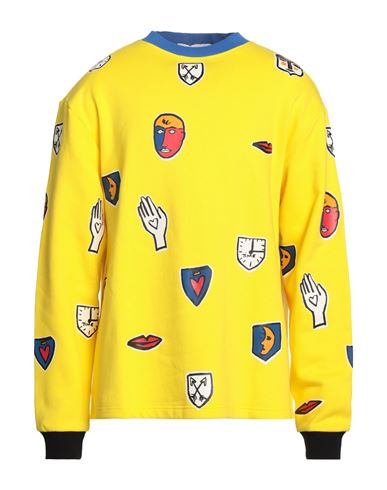Castelbajac Man Sweatshirt Yellow Size M Cotton