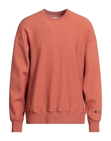 Champion Man Sweatshirt Rust Size XL Cotton, Polyester