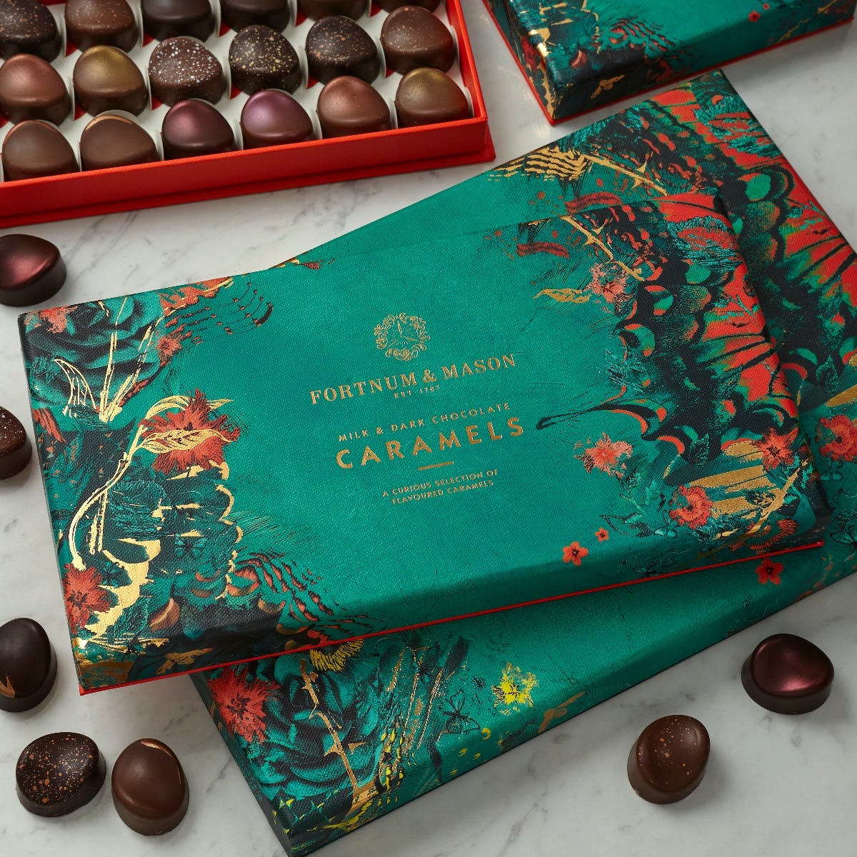 Chocolate Caramels Selection Box, 288g, Fortnum & Mason