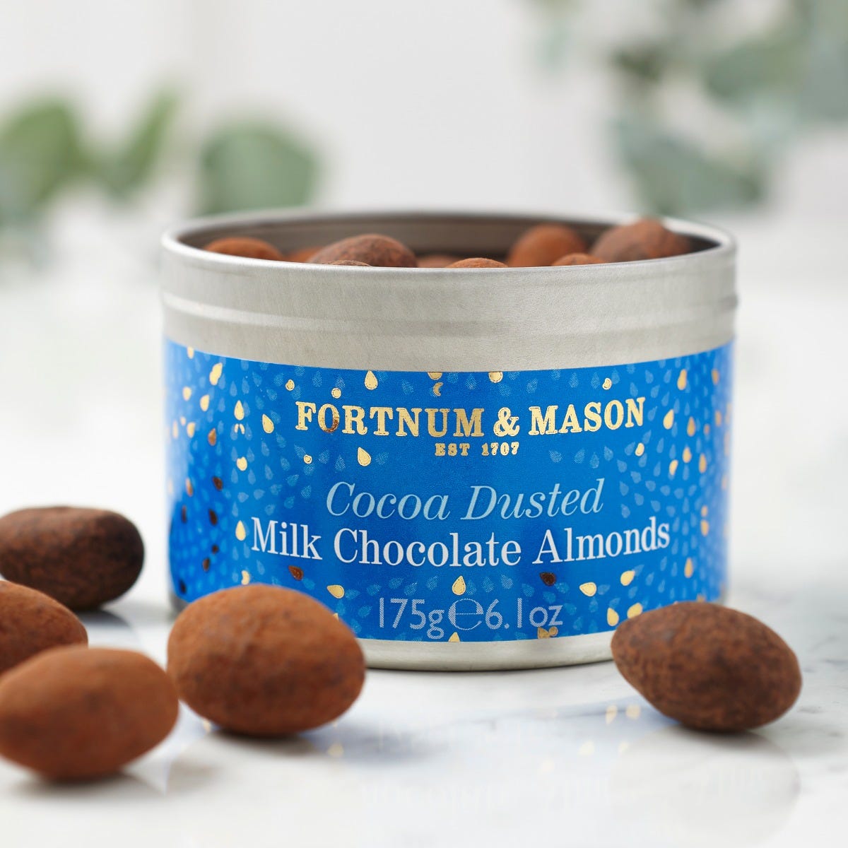 Cocoa Dusted Milk Chocolate Almonds, 170g, Fortnum & Mason