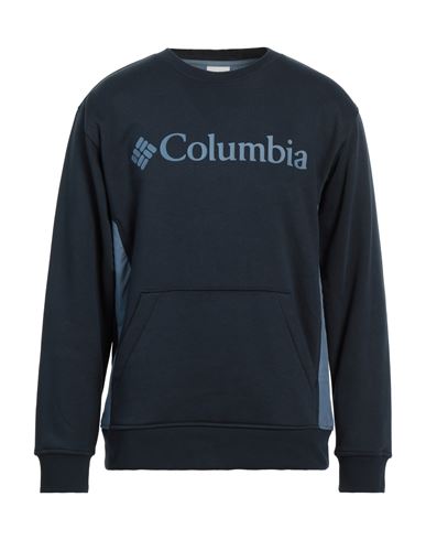Columbia Man Sweatshirt Navy blue Size L Cotton, Polyester