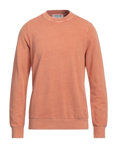 Crossley Man Sweatshirt Orange Size M Organic cotton, Recycled cotton
