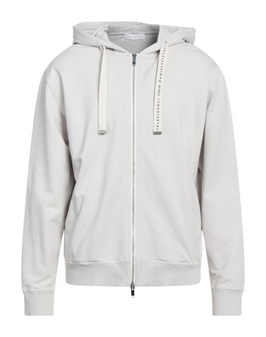 Daniele Fiesoli Man Sweatshirt Light grey Size XXL Cotton, Elastane