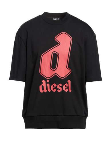 Diesel Man Sweatshirt Black Size S Cotton, Polyester, Elastane