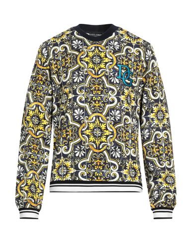 Dolce & Gabbana Man Sweatshirt Midnight blue Size 42 Cotton, Silk, Polyester, Elastane