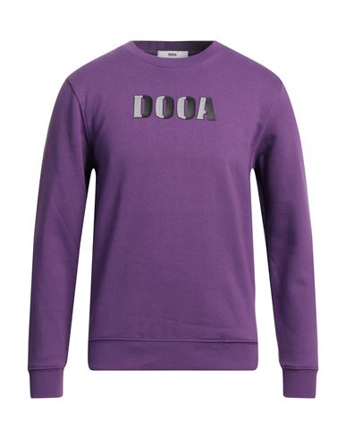 Dooa Man Sweatshirt Purple Size XXL Cotton, Polyester