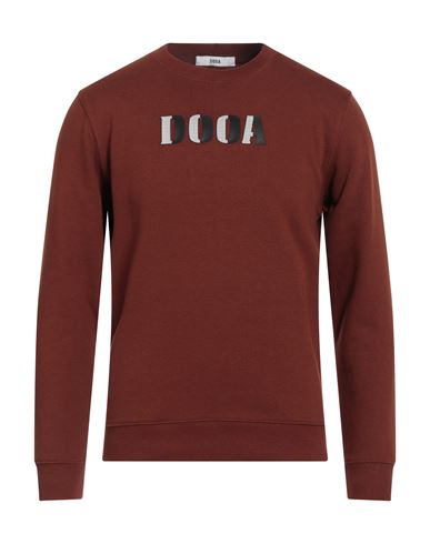 Dooa Man Sweatshirt Rust Size XL Cotton, Polyester