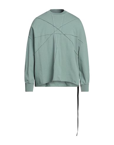 Drkshdw By Rick Owens Man Sweatshirt Sage green Size ONESIZE Cotton