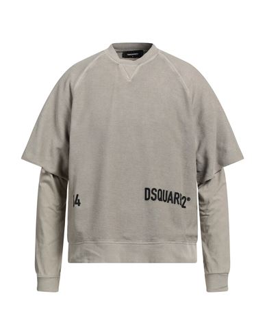 Dsquared2 Man Sweatshirt Beige Size XL Cotton, Elastane