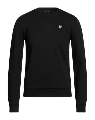 Ea7 Man Sweatshirt Black Size XS Cotton