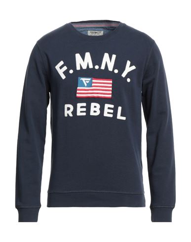 Fred Mello Man Sweatshirt Midnight blue Size S Cotton
