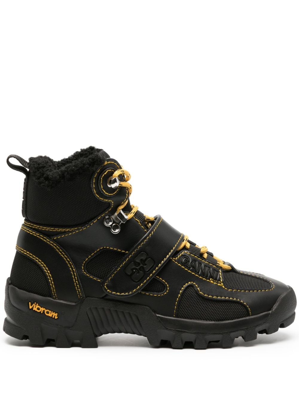 GANNI Performance Hiking touch-strap boots - Black
