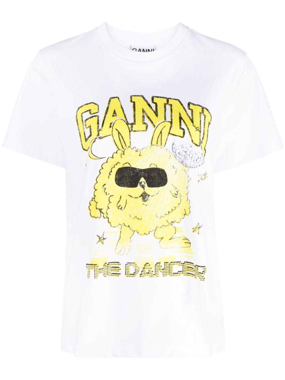 GANNI Relaxed Dance Bunny organic cotton T-shirt - White