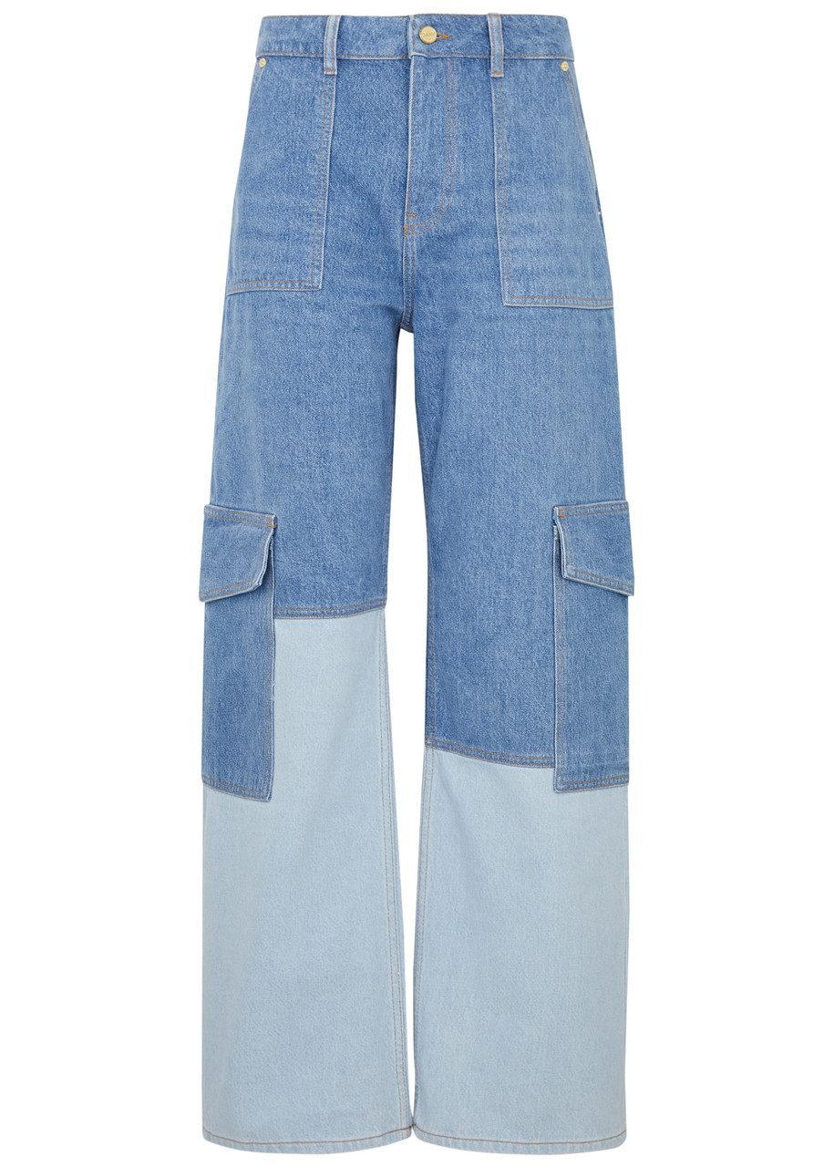 Ganni Angi Panelled Wide-leg Jeans - Denim - 27 (W27 / UK8-10 / S)