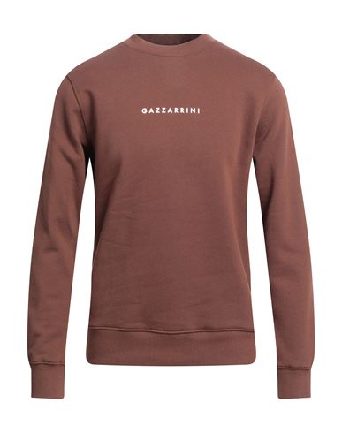 Gazzarrini Man Sweatshirt Cocoa Size 3XL Cotton, Polyester