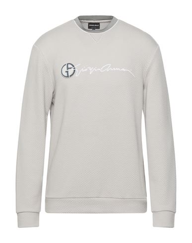 Giorgio Armani Man Sweatshirt Light grey Size 42 Viscose, Polyamide, Cashmere, Elastane, Polyester