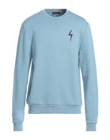 Giuseppe Zanotti Man Sweatshirt Pastel blue Size 3XL Cotton