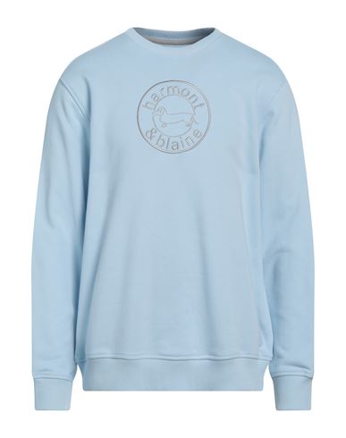 Harmont & Blaine Man Sweatshirt Sky blue Size L Cotton