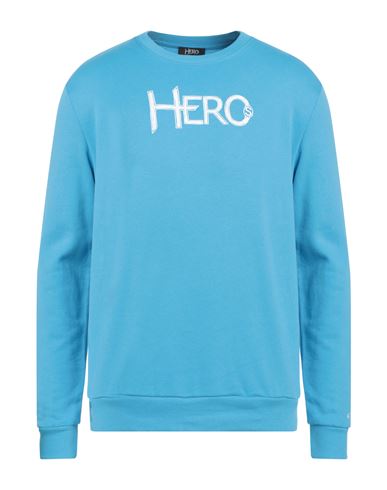 Heros Man Sweatshirt Azure Size L Cotton