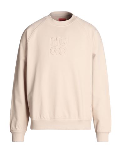 Hugo Man Sweatshirt Sand Size XL Cotton