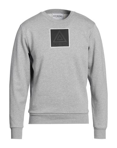 Iceberg Man Sweatshirt Light grey Size XL Cotton