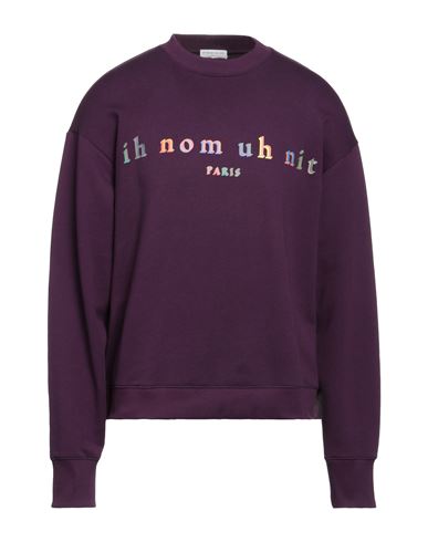 Ih Nom Uh Nit Man Sweatshirt Dark purple Size XL Cotton, Elastane