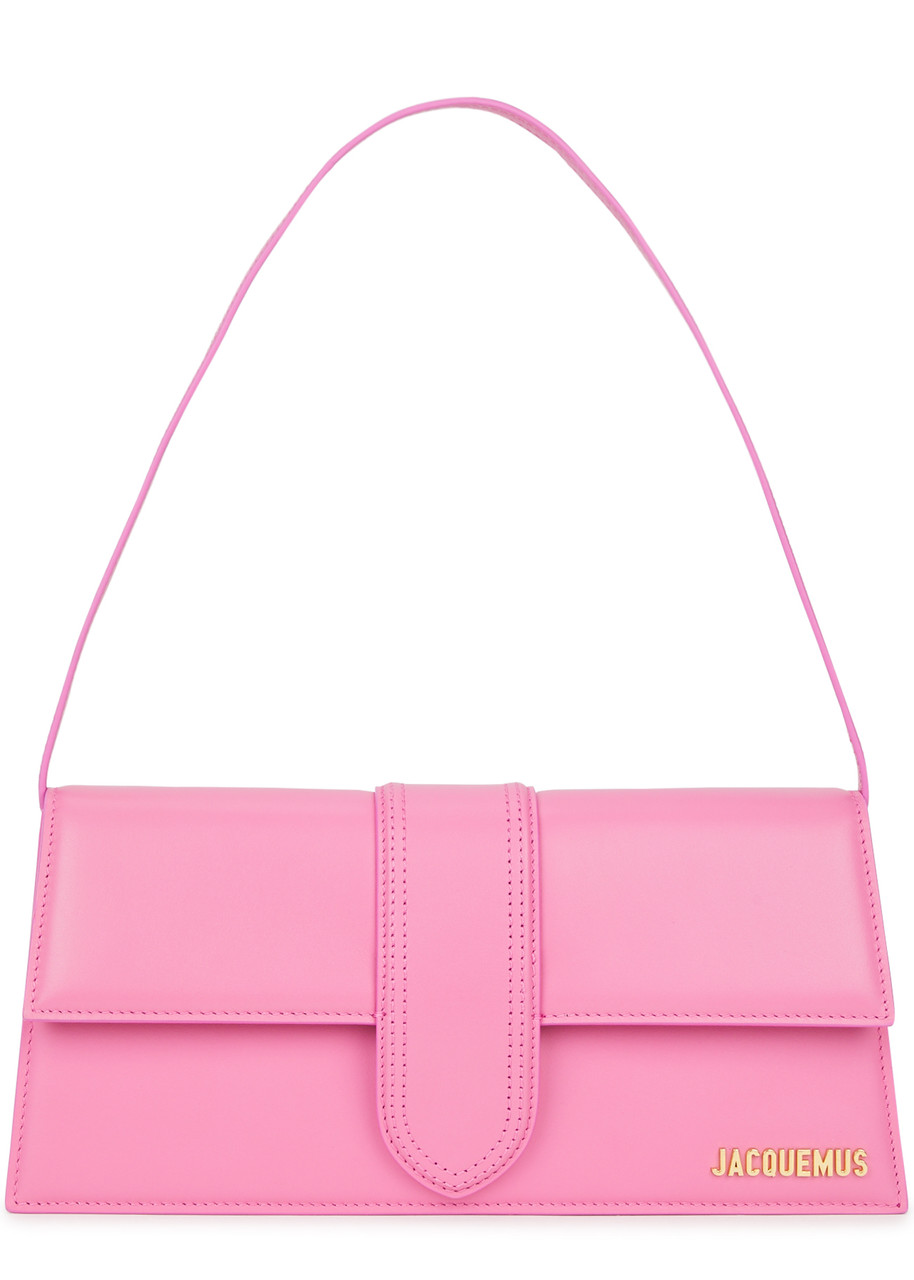 Jacquemus Le Bambino Long Leather Top Handle Bag, Bag, Pink, Leather