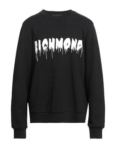 John Richmond Man Sweatshirt Black Size 3XL Cotton