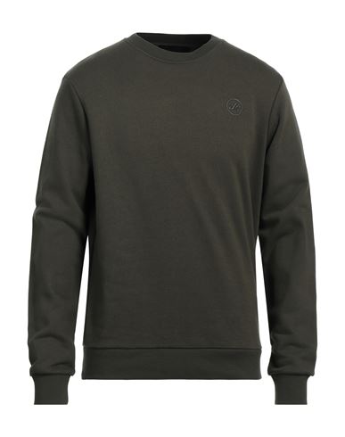 John Richmond Man Sweatshirt Military green Size XL Cotton, Polyester