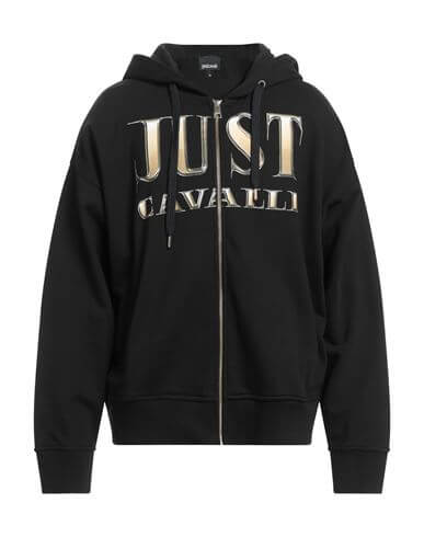 Just Cavalli Man Sweatshirt Black Size L Cotton